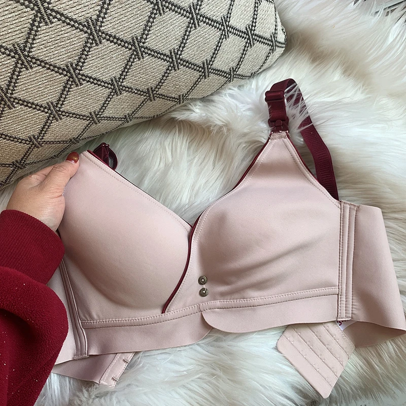 Бюстгальтер для кормления плотно прилегающий к телу удобный без стальных колец