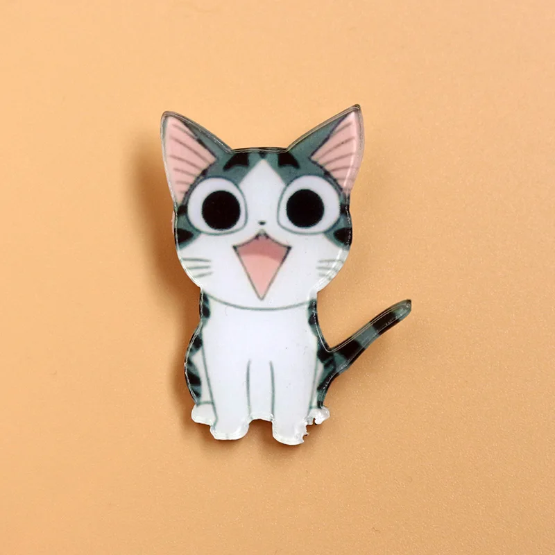 6 Милый маленький кот мультфильм Kawaii Брошь булавка в виде животного Значки рюкзак «сделай сам» пальто значки значок для одежды аксессуары - Цвет: 6
