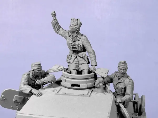 Unassambled 1/35 древний человек включает в себя 3 (без бака) статуэтка виде набор