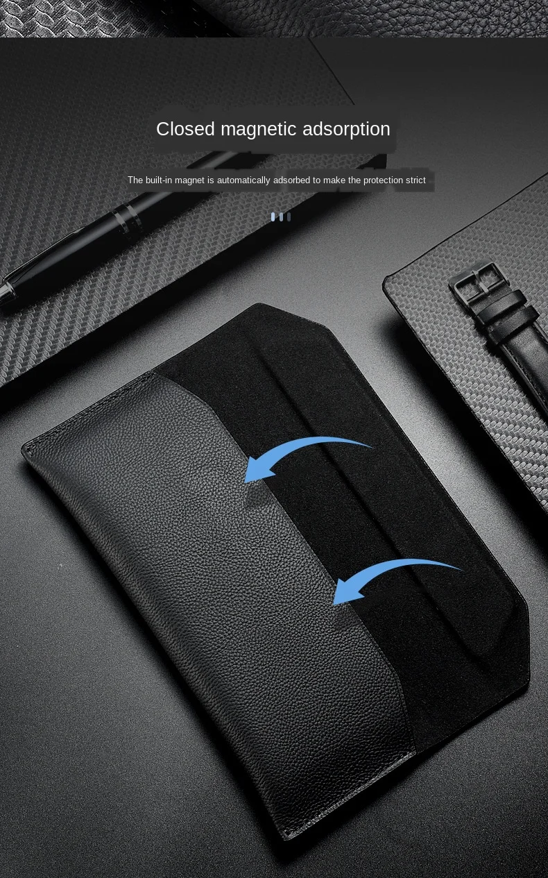 

Fashion Handmade Phone Case Genuine Leather Flip Bag Cover for Huawei Mate X2 Magnetic Protective Skin ForHuawei Mate XS MateXS