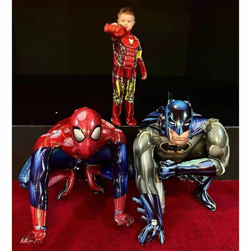 55x63 см 3D &quotЧеловек паук&quot герой Железный человек из алюминиевой фольги