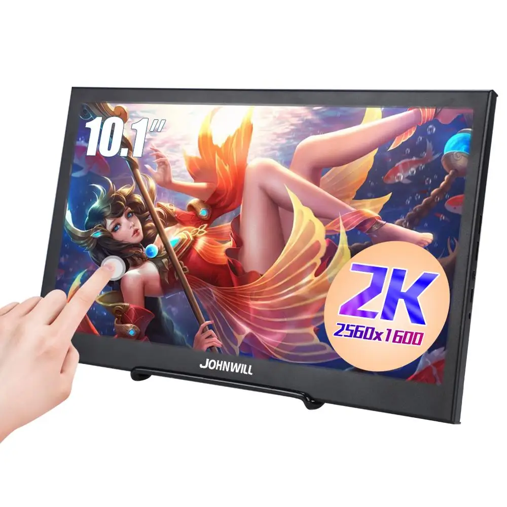 10 1 дюймовый 2K 2560*1600 IPS сенсорный экран портативный игровой монитор светодиодные
