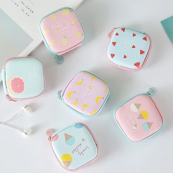 1 шт. мультяшный мини кошелек для монет USB кабель посылка портативный чехол ключей