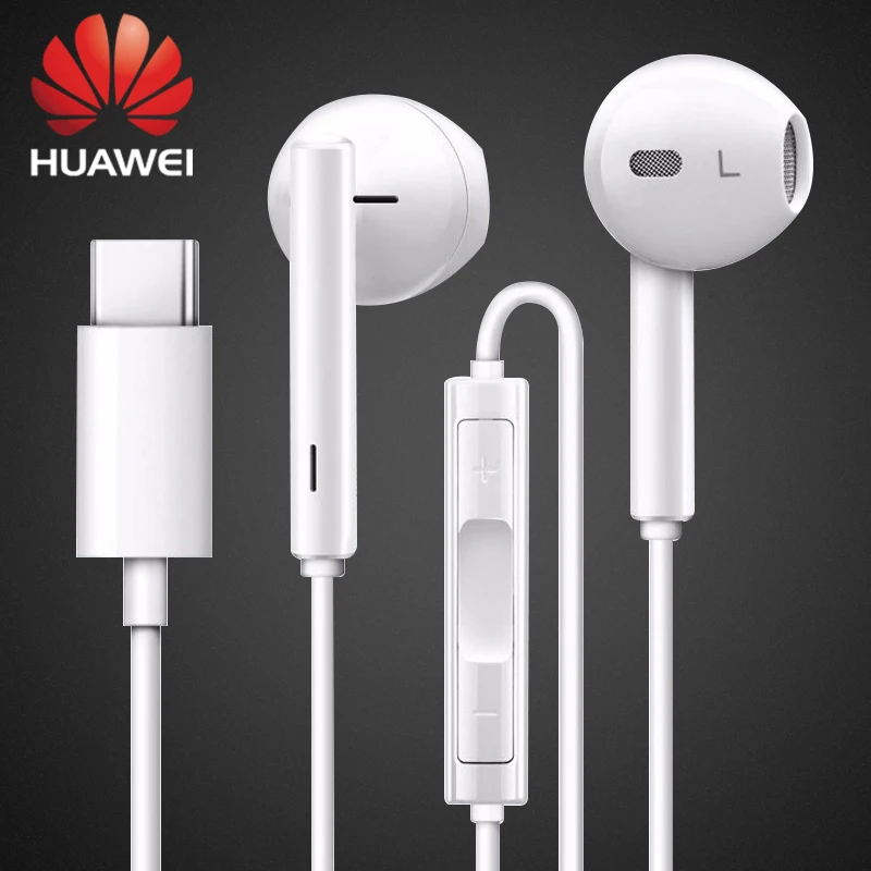 Original HUAWEI Earphone CM33 USB Type-C In Ear Wired Mic Volume Control Headset for Huawei Mate 30 Pro 20 10 P30 Pro Xiaomi Mi9