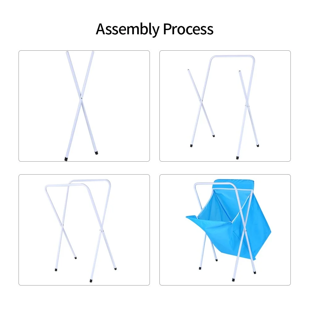 Складная и портативная корзина для белья из водонепроницаемой ткани Оксфорд со
