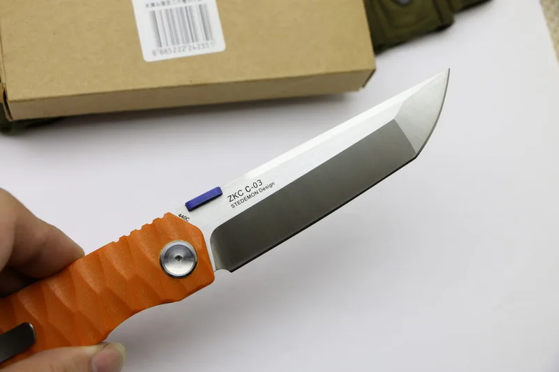 Складной нож TIGEND STEDEMON ZKC C03 440C Лезвие KVT шарикоподшипник G10 Ручка походные