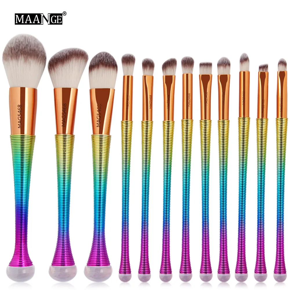 Набор косметических кистей для макияжа 12 видов|Аппликатор теней век| |