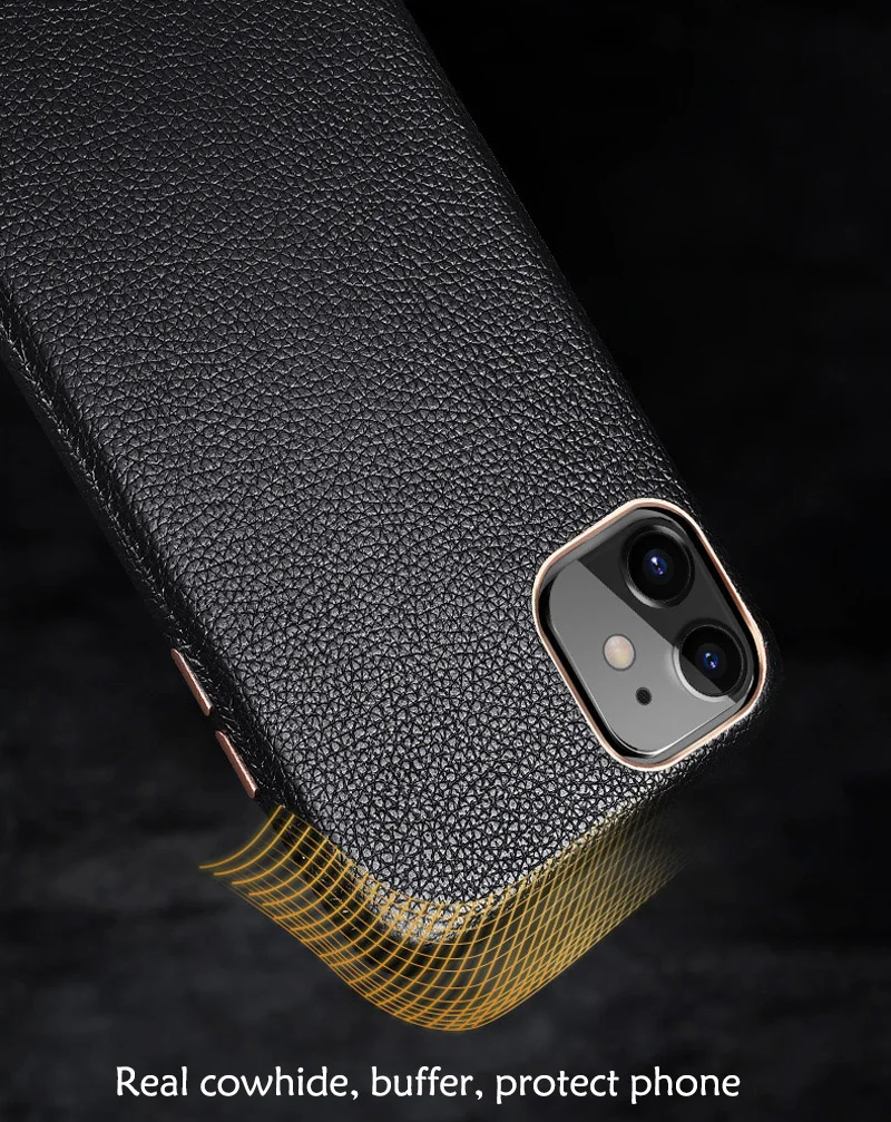 Первый слой из воловьей кожи деловой чехол натуральной для Iphone 11 Pro Max телефона с