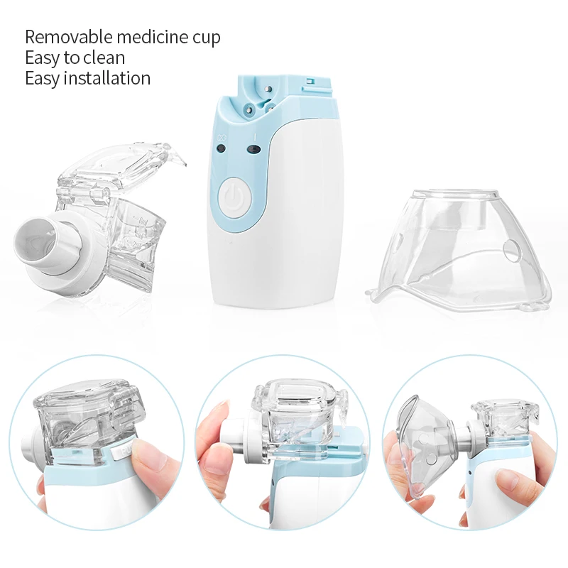 

Nebulizer Portable Mesh Nebulizer Silent Ultrasonic Nebulizer Inhaler for Children Adult Medical Steaming Inhaler