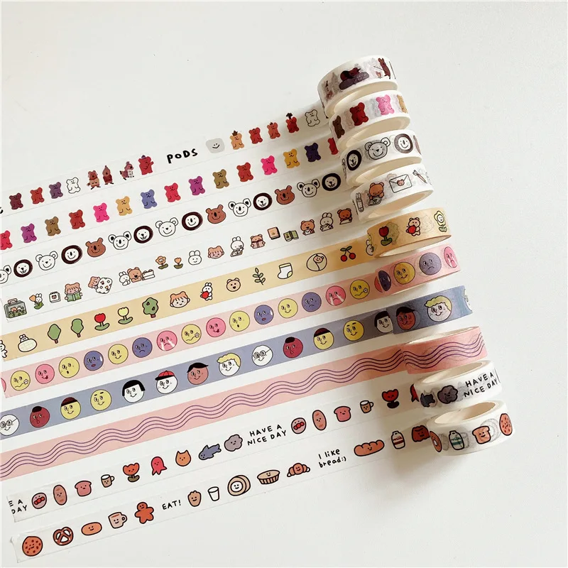 

Kawaii Korean INS Lovely Formmy Koala Bear Masking Washi Tape DIY Scrapbooking Diary Decoration Stationery Adhesive Tape