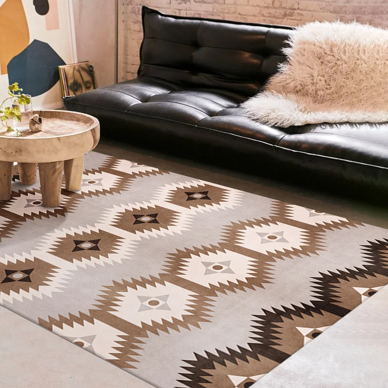 

Ethnic style modern geometric soft Persian style living room carpet non-slip anti-fouling bedroom living room carpet can be cust