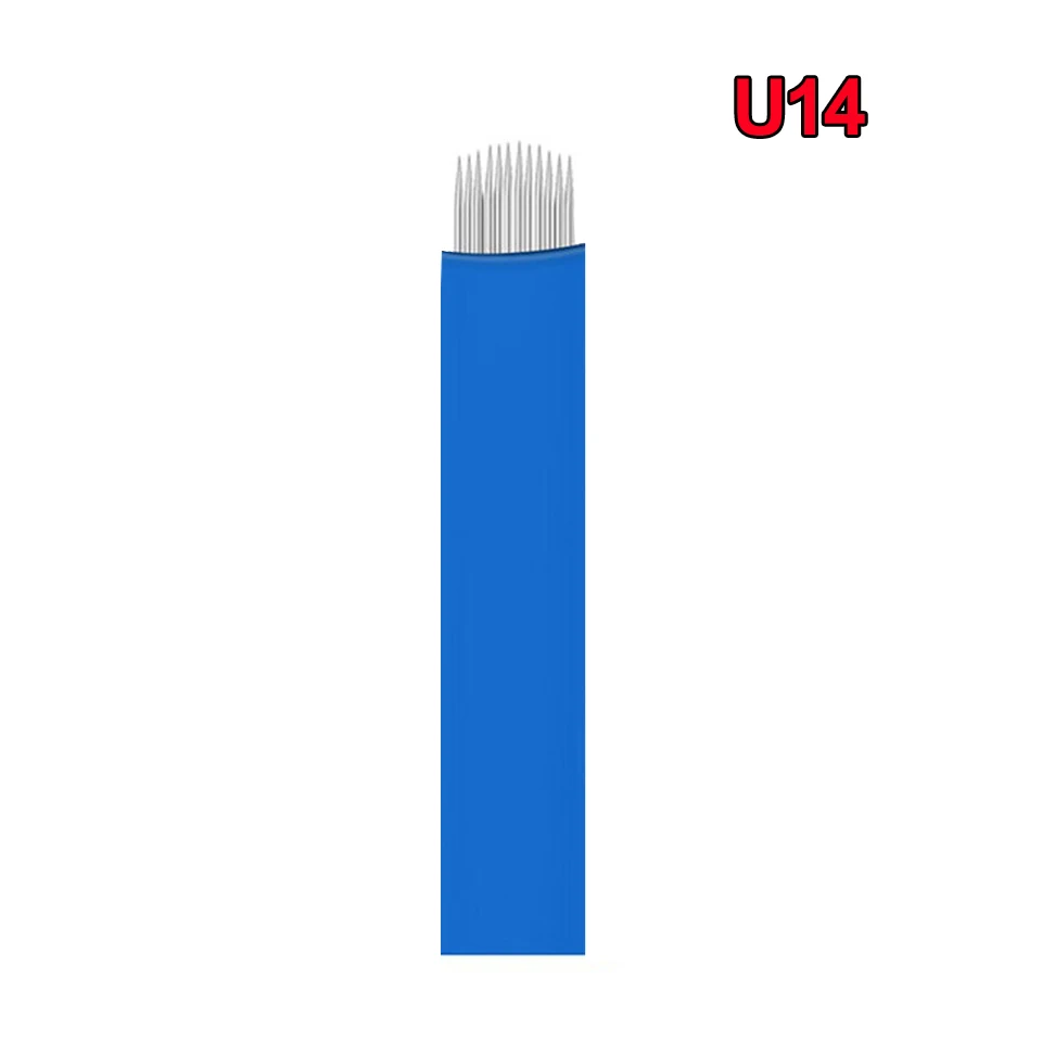 50 шт одноразовые перманентные иглы для макияжа лезвия бровей и губ ручной