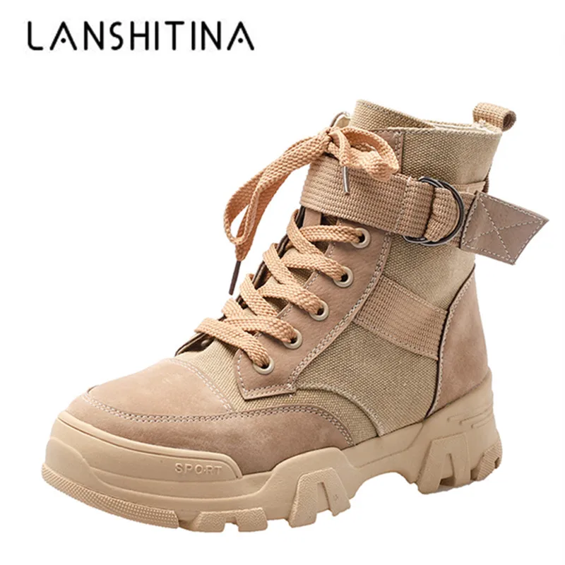 Новинка женские ботильоны сезон осень высокие замшевые кожаные кроссовки Модные