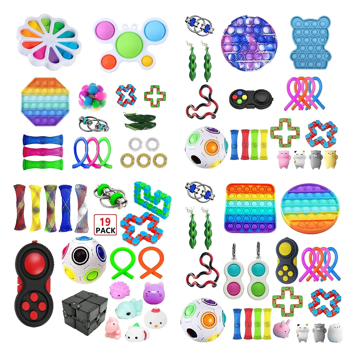 

Fidget Toys Antiestres Chain Figet Toys Keychain Toy Pack Adult Work Stress Relieve Sensory Puzzle Fitget Toy For Children T