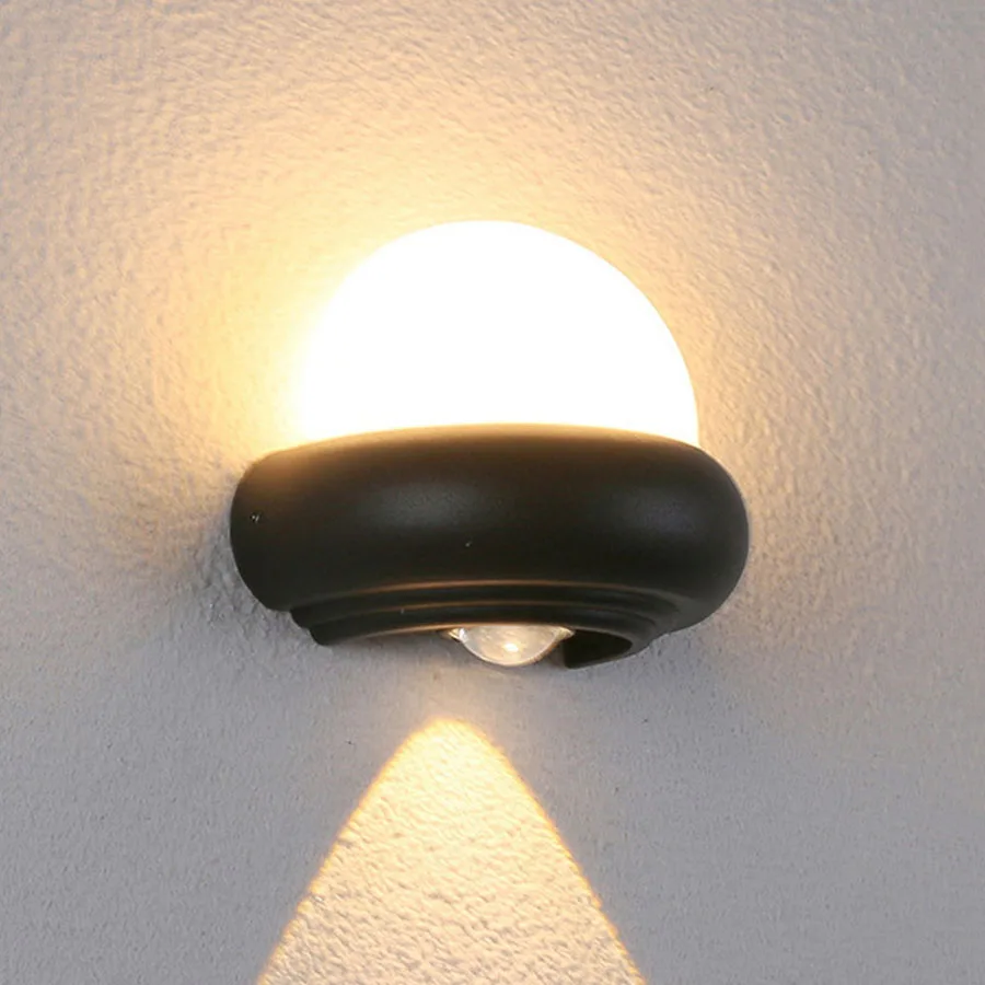 

Thrisdar 7W UFO Outdoor LED Wall Lamps Aluminum Waterproof Staircase Balcony LED Wall Light Villa Fence Gate Terrace Porch Light