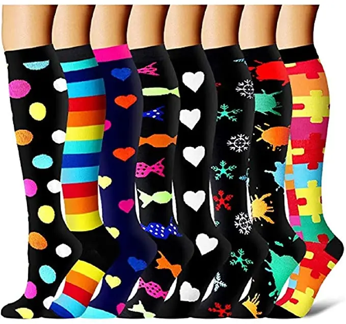

Compression Socks Unisex 15-30 MmHg Fit For Nurses, Pregnancy, Diabetes, Varicose Veins, Running Antifatigue Compression Socks