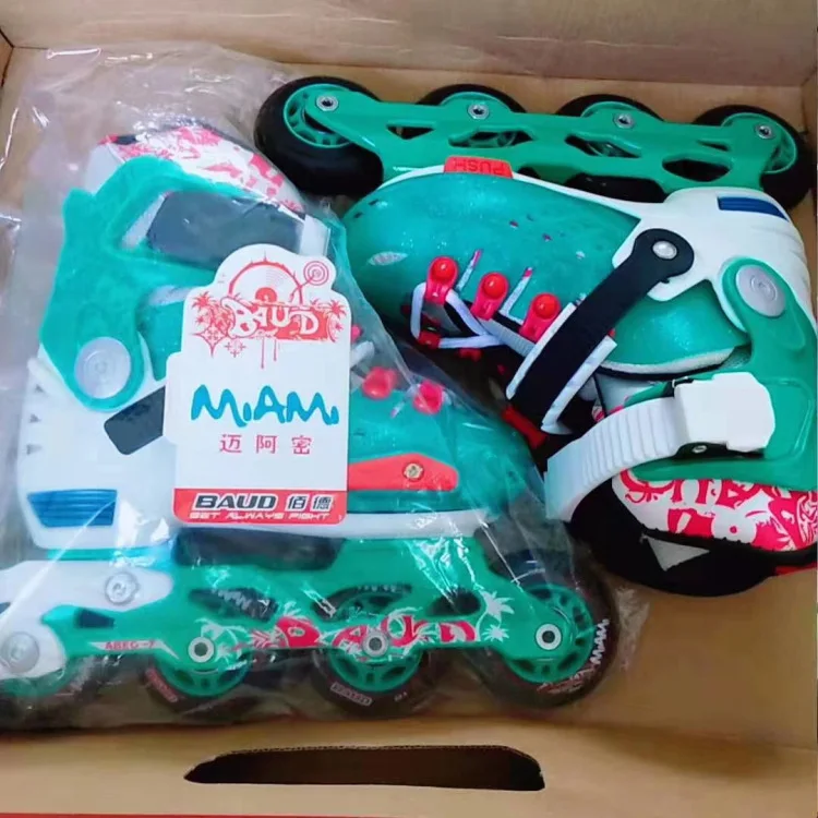 

Skate shoes children's adjustable roller skates men and women kids single inline skates children's gift skates