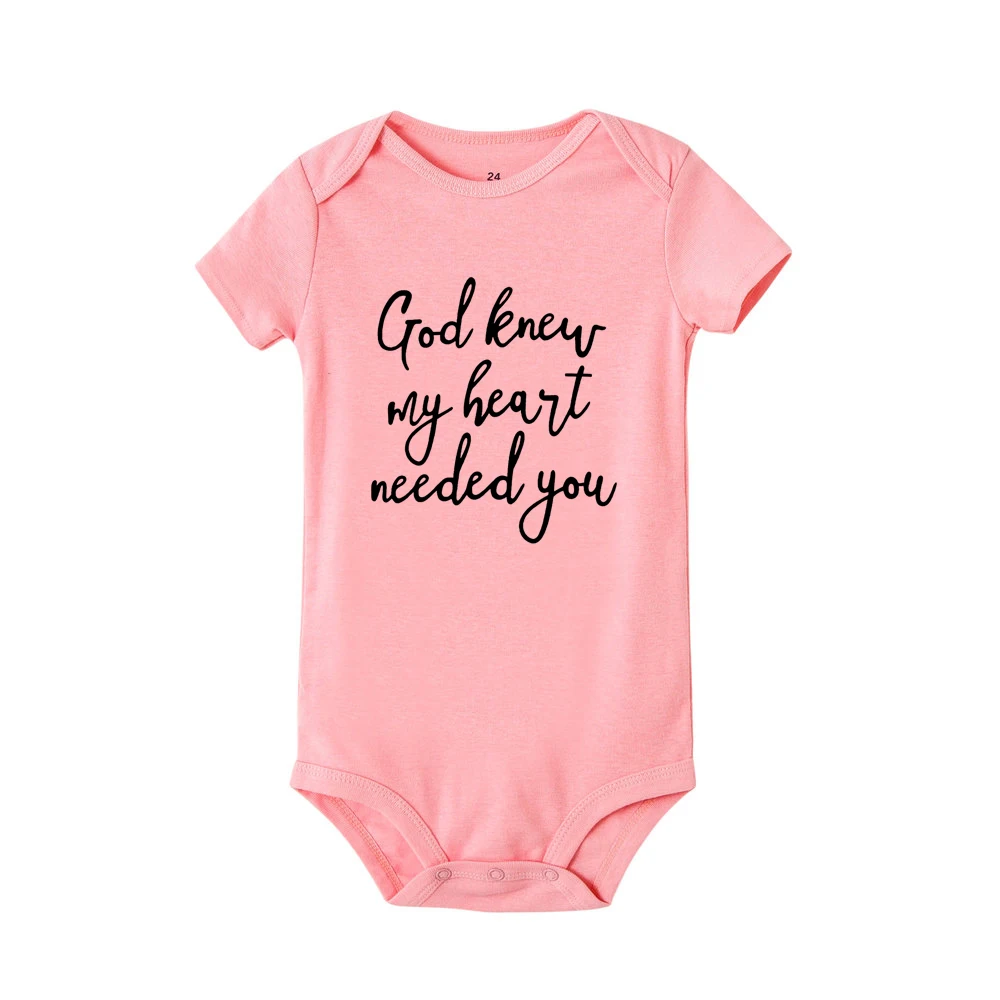 Комбинезон для новорожденного мальчика и девочки с надписью God Know My Heart Need You