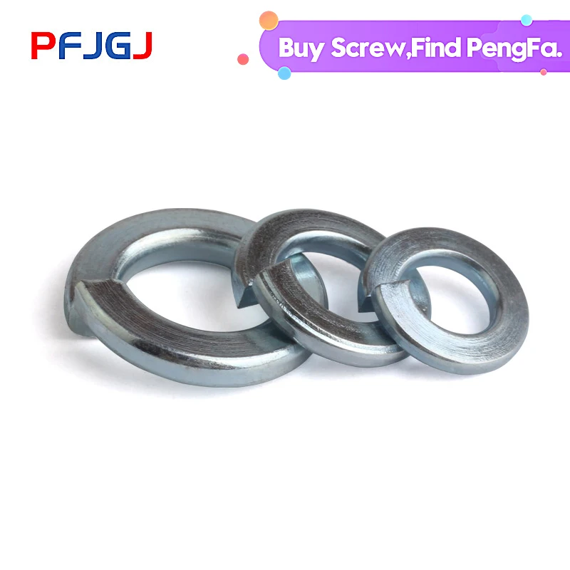 

Peng Fa GB93 blue-zinc-plated British bullet pad American spring gasket American spring gasket specifications 1/4 to 1 inch