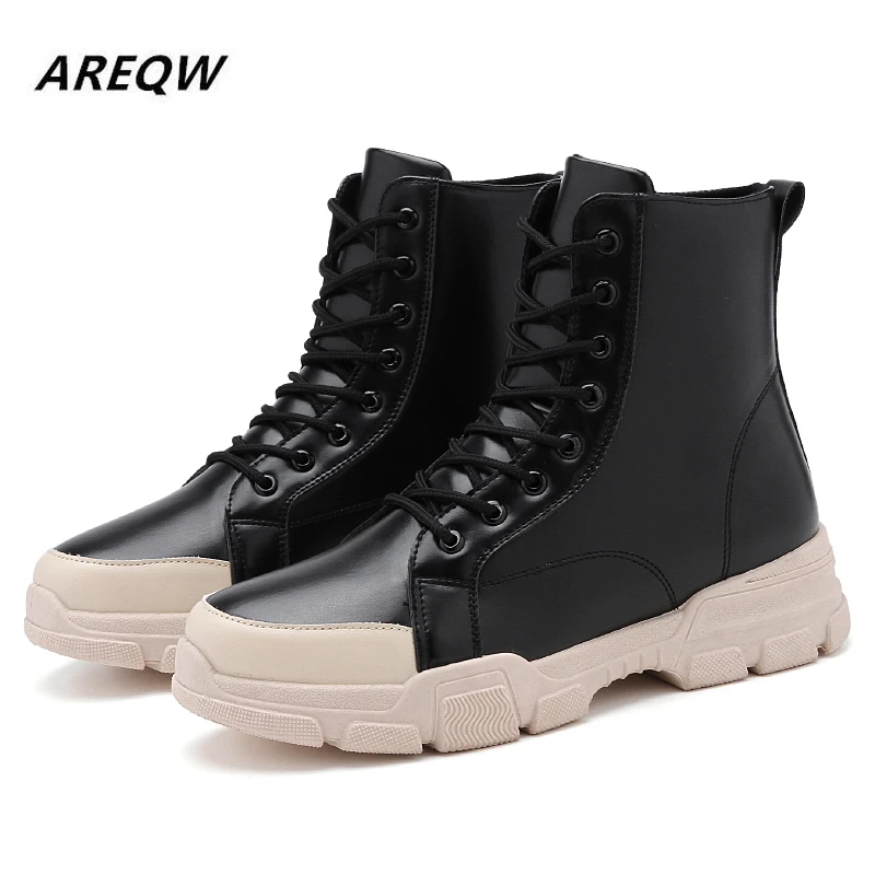 Кожаные ботинки Doc мужская кожаная обувь Martin женские ботильоны в байкерском