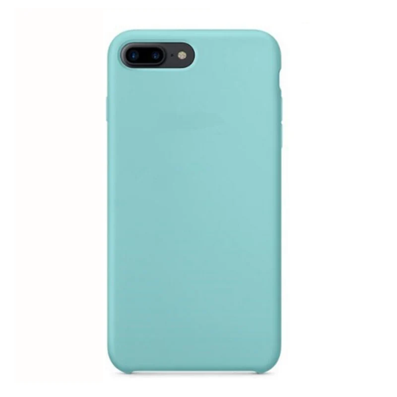 Ice Blue Официальный силиконовый чехол для iPhone 7 8 Plus, задняя крышка с логотипом для Apple iPhone 11 Pro XR X XS MAX 6 6S PLUS, чехол - Цвет: Ice Blue