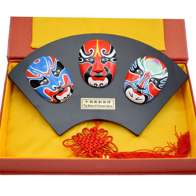 Hand painting beijing opera facial masks feng shui home decoration accessories desk decor day gift miniature figurines hue chic | Дом и сад