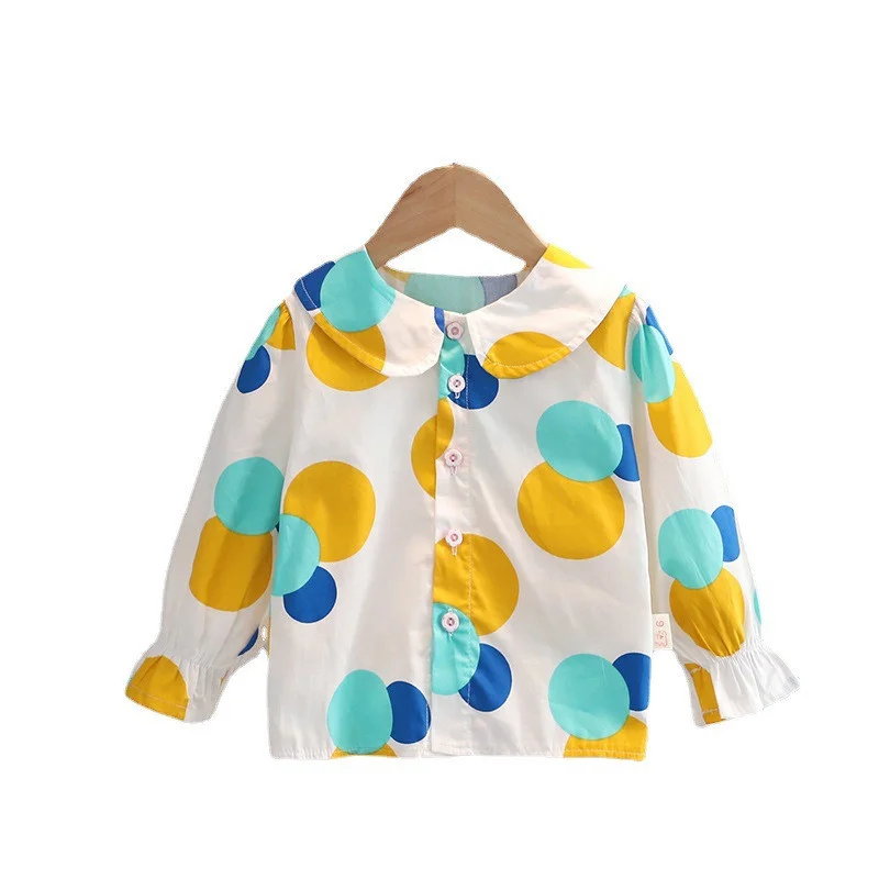 

New Spring Autumn Baby Girl Clothes Cute Children Fashion Dot Pattern Shirt Toddler Sport Costume Infant Clothing Kid Sportswear