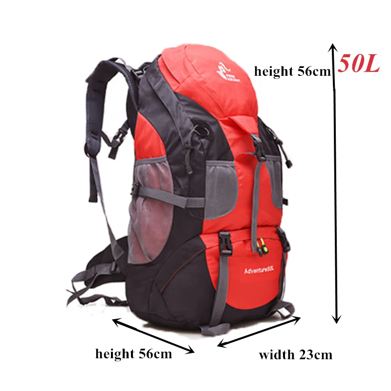 Бесплатный Рыцарь водонепроницаемый 50л рюкзак для мужчин и женщин походный