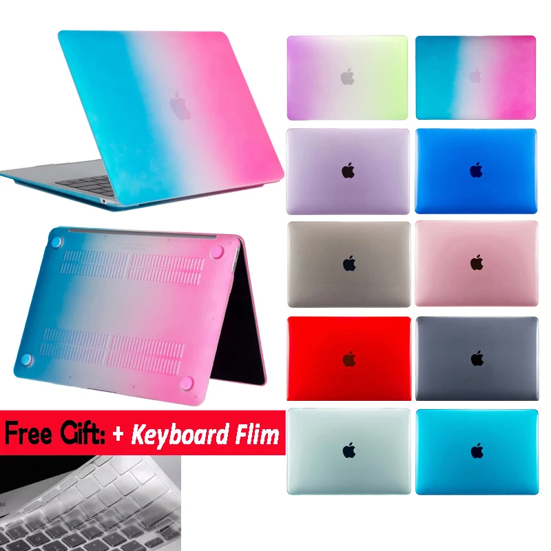 Цветной матовый жесткий защитный чехол для ноутбука MacBook Air Pro Retina 11 12 13 15 и New