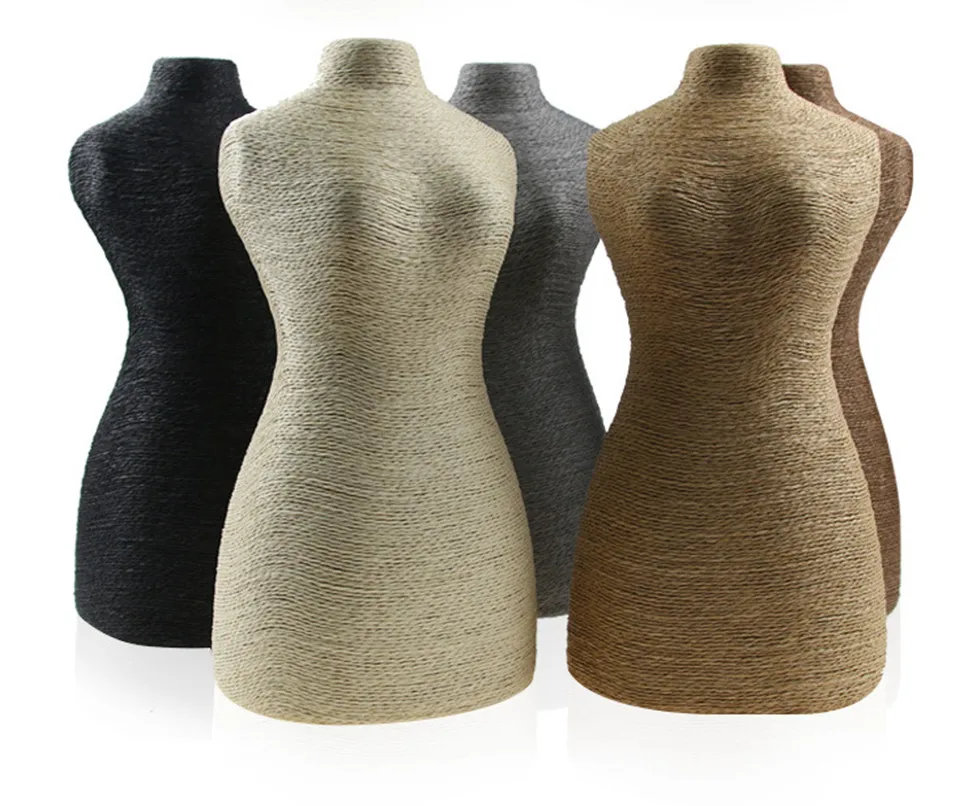 Пеньковая веревка ПВХ Ожерелье портрет стенд держатель ювелирных изделий