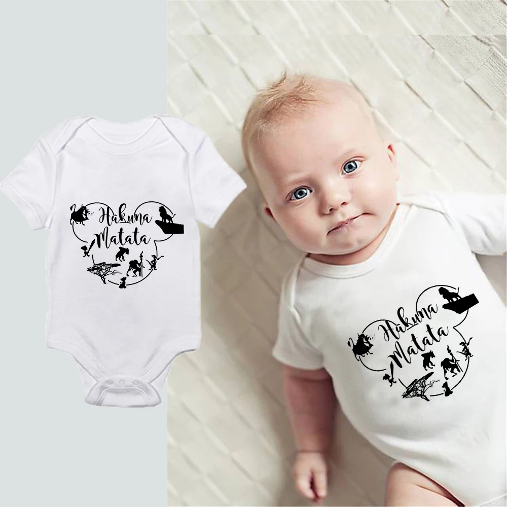 

2021 Baby Girl Clothes Unisex Mickey Simba Bodysuits Print Newborn Baby Boy Clothes Girls Baby Clothing Cartoon Roupas de bebe