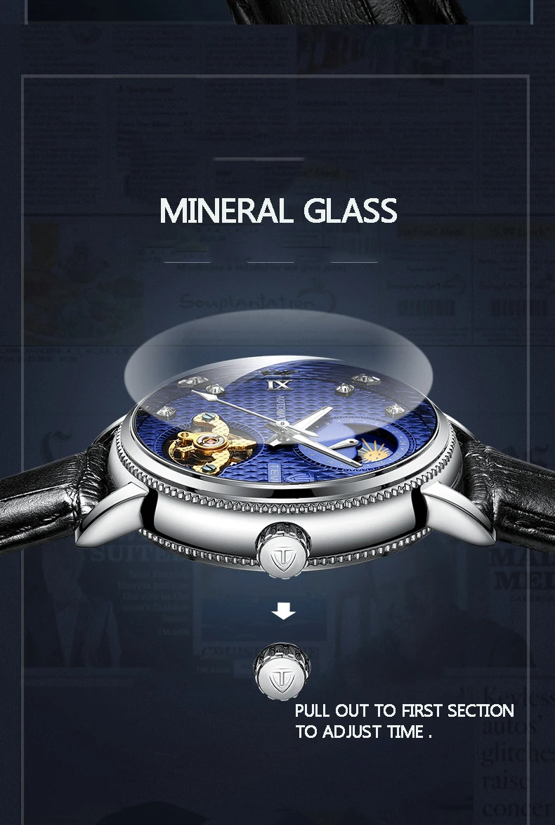 Tevise, роскошный бренд Tourbillon автоматические механические часы водонепроницаемые часы мужские спортивные мужские часы с ветром Relogio Masculino