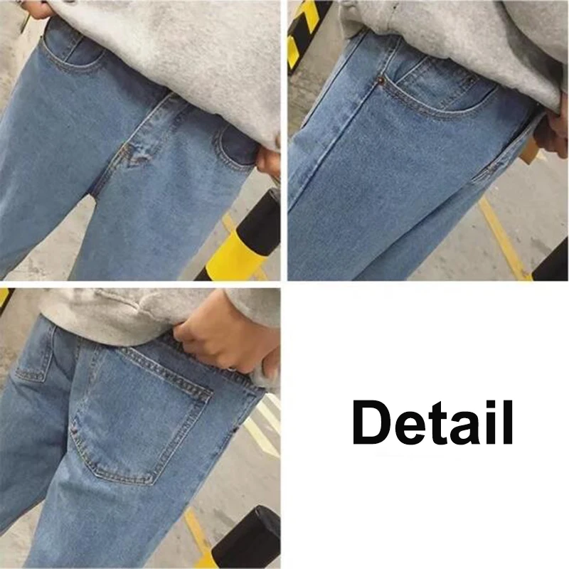 Men Jeans Retro Ankle Length Solid Slim Fit Teenagers Harajuku Trendy Leisure Chic Loose Denim Cowboy Classic High Quality New