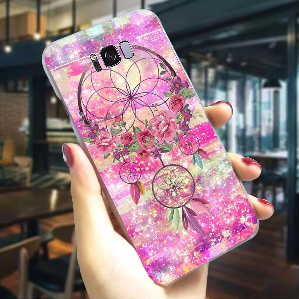 Жесткий чехол разноцветный в стиле ретро для телефона Galaxy M40 Case A3/A5 A6 A8 Plus/A7 A9 2018 A10