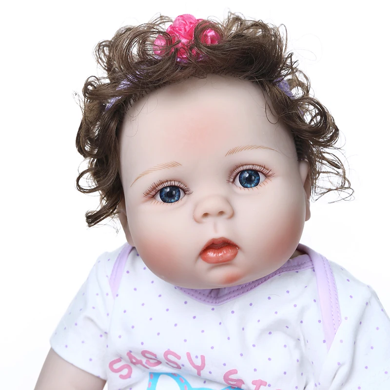 Кукла-реборн мягкая водонепроницаемая гибкая на ощупь 56 см | Игрушки и хобби