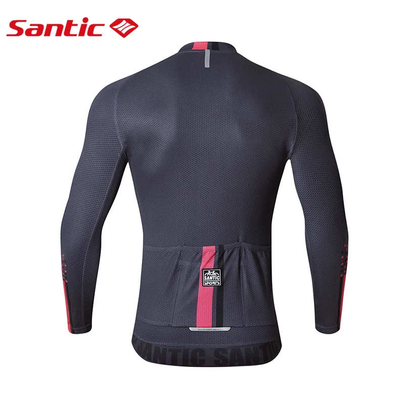 Santic мужские трикотажные изделия с длинными рукавами для велоспорта Pro Fit удобные
