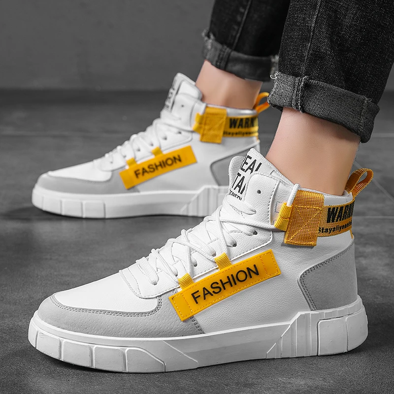 

Canvas Designer Hot Sale High Top Quality Casual Men Shoes Fashion Trainers Male Sneakers 2019 Black White Purple yellow green
