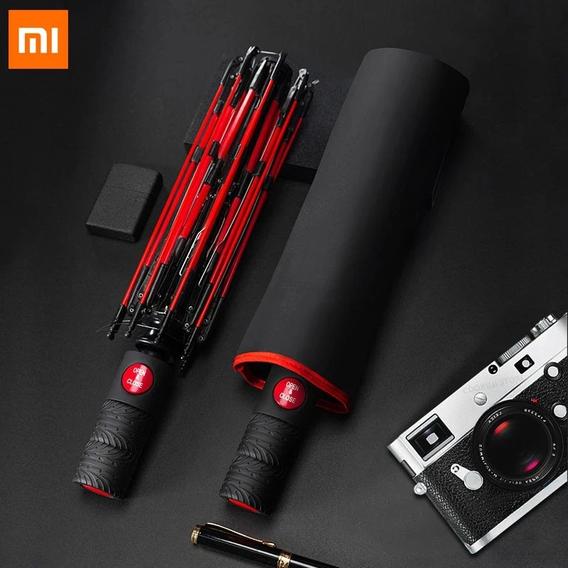 Зонт Xiaomi автоматический деловой складной зонт от дождя для мужчин и женщин