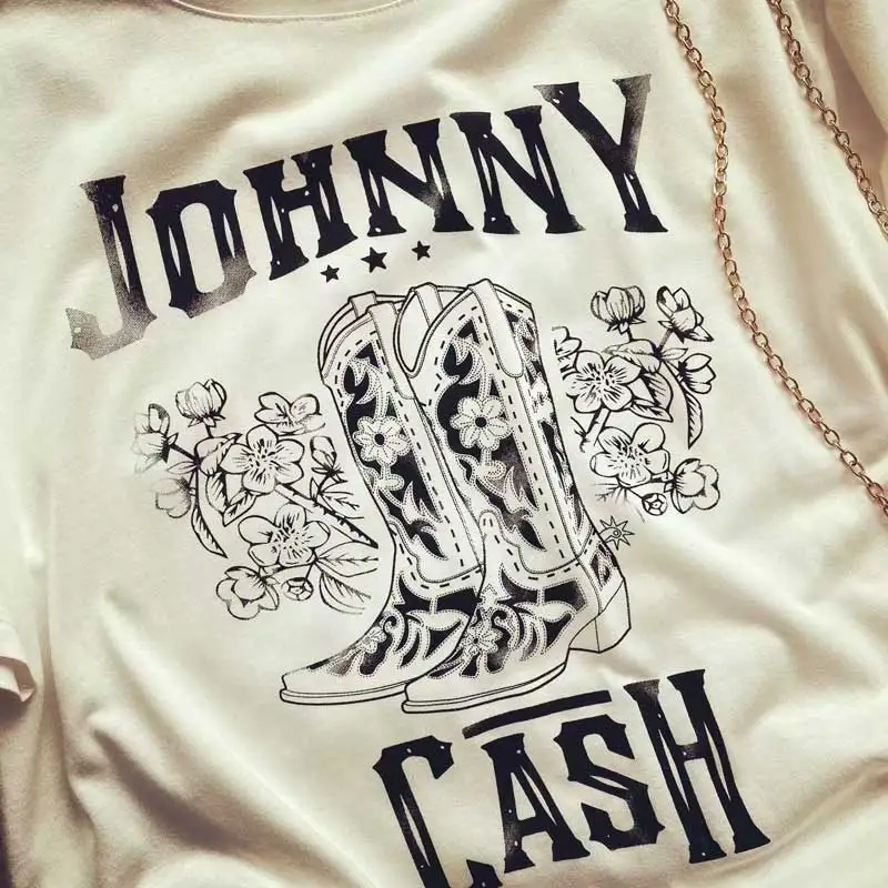 Богемный Вдохновленный кантри роуд Футболка женская белая хлопковая с графикой