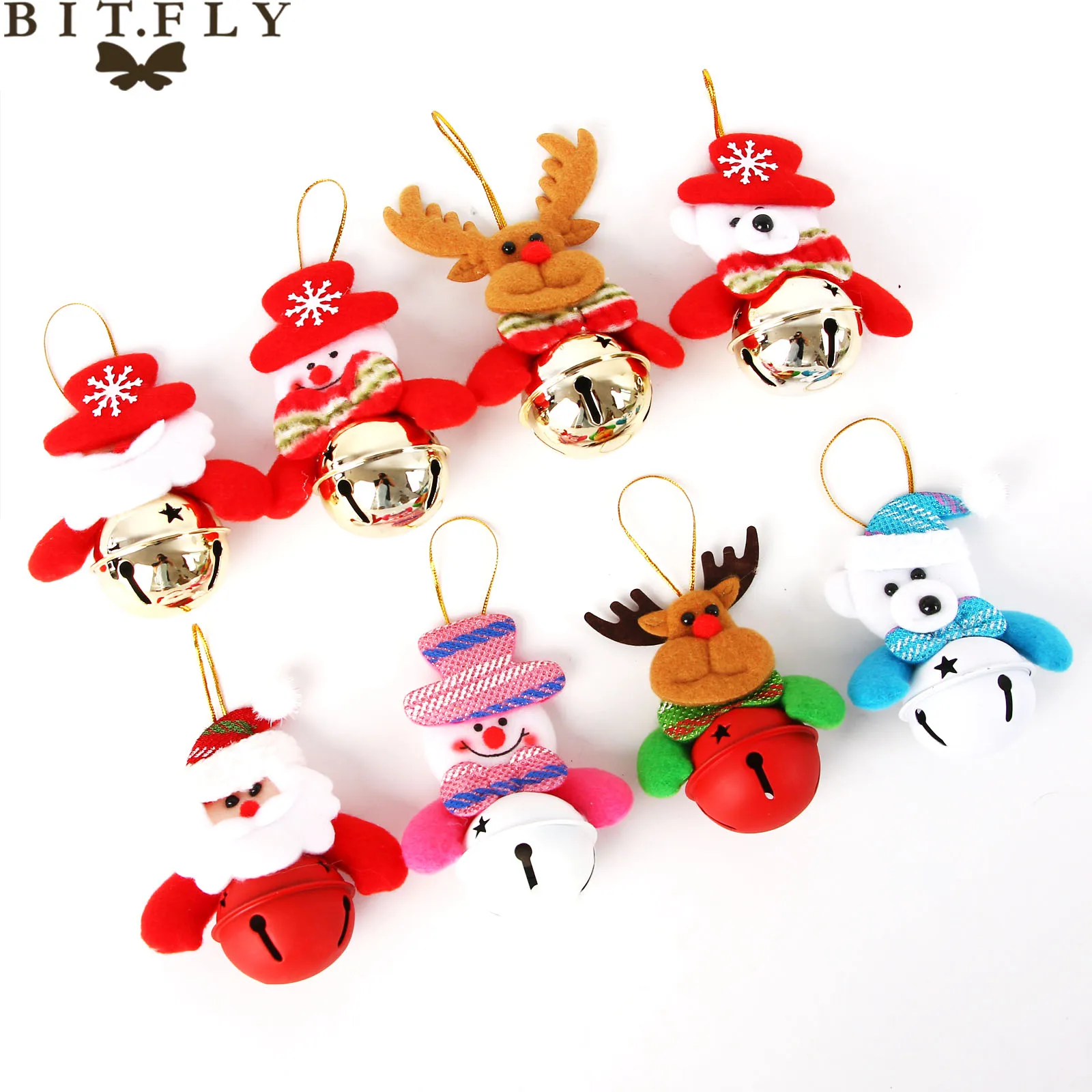 Рождественская декоративная кукла bell детский подарок Санта Клаус Лось елка