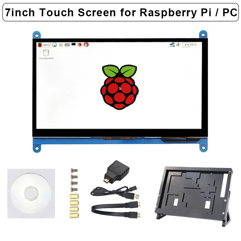 7 дюймовый дисплей Raspberry Pi 4 сенсорный ЖК экран 1024*600 800*480 TFT держатель опция для Jetson