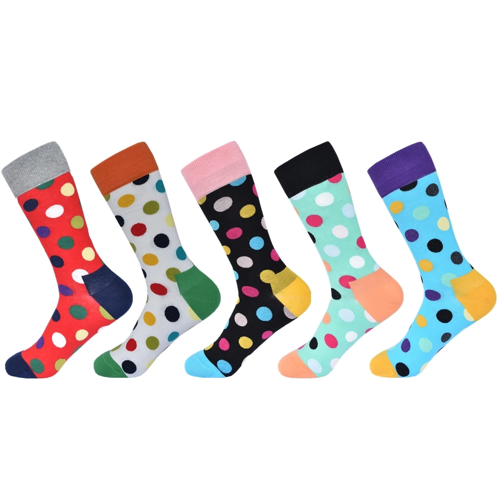 Мужские носки 2019 мужские Разноцветные хлопковые новый дизайн с надписью Happy