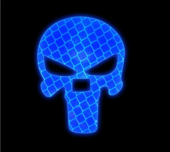 1PCS 60X40mm Car Reflective Skull Sticker Moto Truck Helmet Decal Water-Resistant Decorative Anti-Collision Warning | Автомобили и