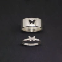 butterfly ring couple ring fashion simple promise ring bride engagement party wedding ring exquisite jewelry lover gift