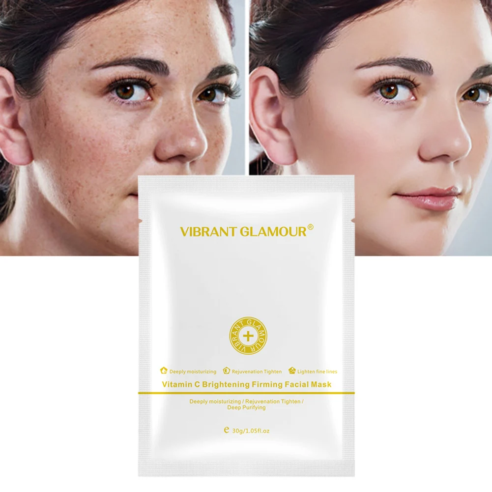 

Facial Mask Rich in Vitamin C Brightening Nourishing Firming Face Mask Skin Moisturizer Skin Care Face Mask Sheet for Men Women