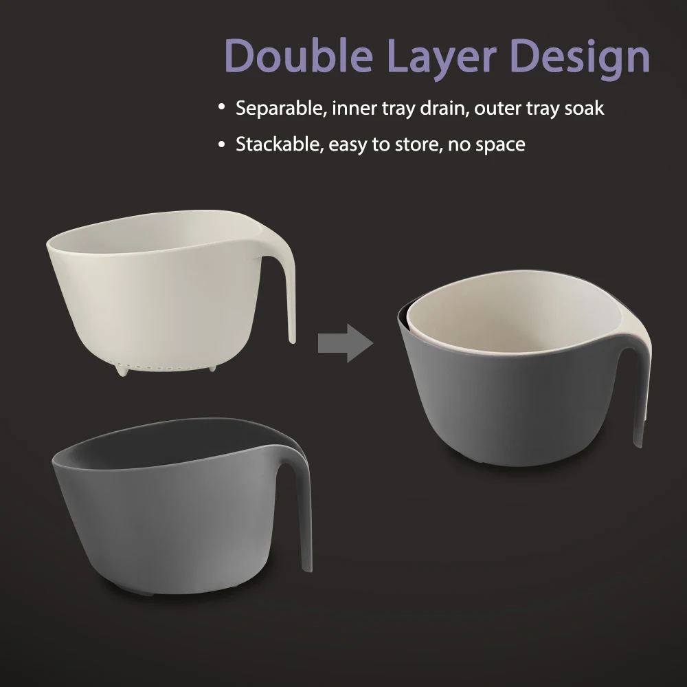 Корзина с двойным сливом для мытья посуды Кухонное ситечко овощей фруктов лапши