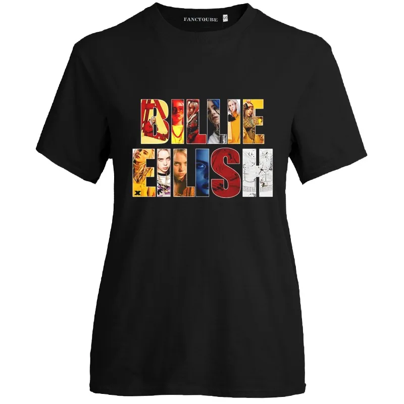 Billie Eilish футболка в стиле хип-хоп для женщин и мужчин с забавными буквами