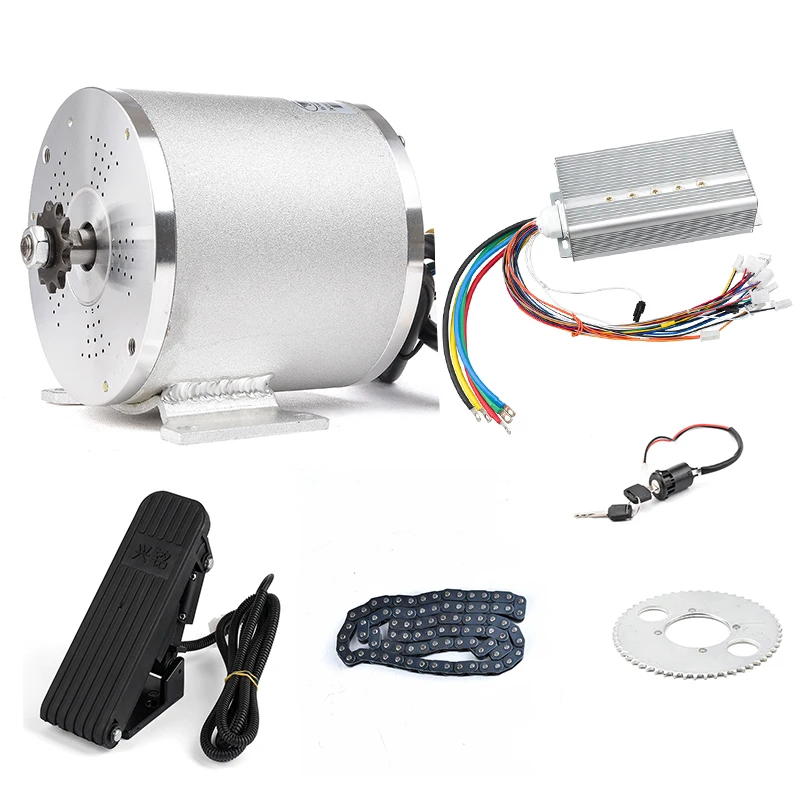 with foot set 50A 72V 3000W 50A bicicleta electrica plegable мотор для центрального движения колеса для скутера мотор для электрического велосипеда, фара для электровелосипеда в E-двигатель автомобиля часть мотоцикла - Цвет: with foot set 50A