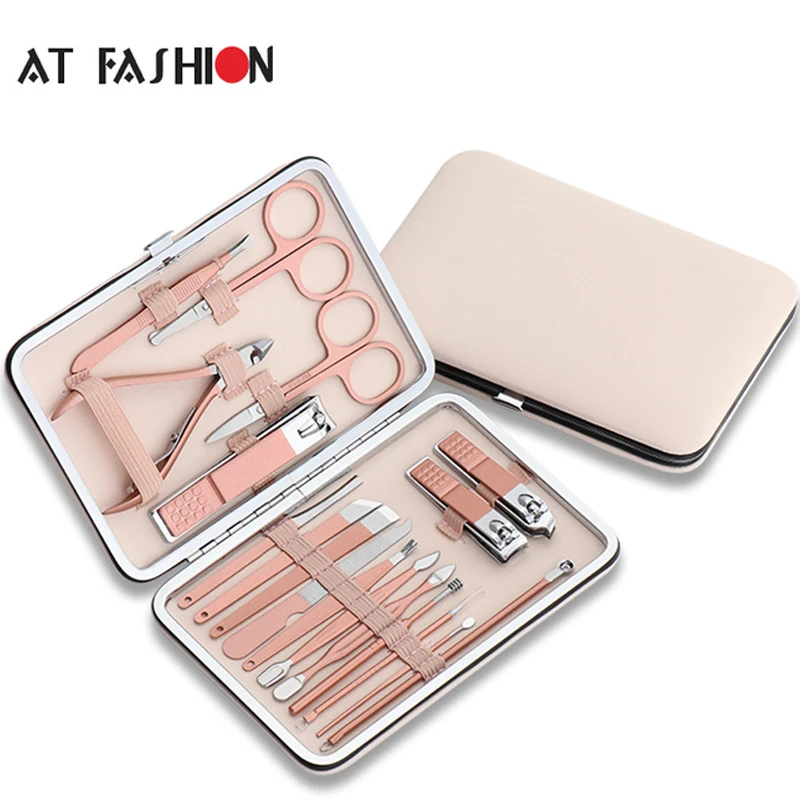 7/10/12/16/18 шт Розовое золото машинки для стрижки ногтей набор Ножницы Красота лак