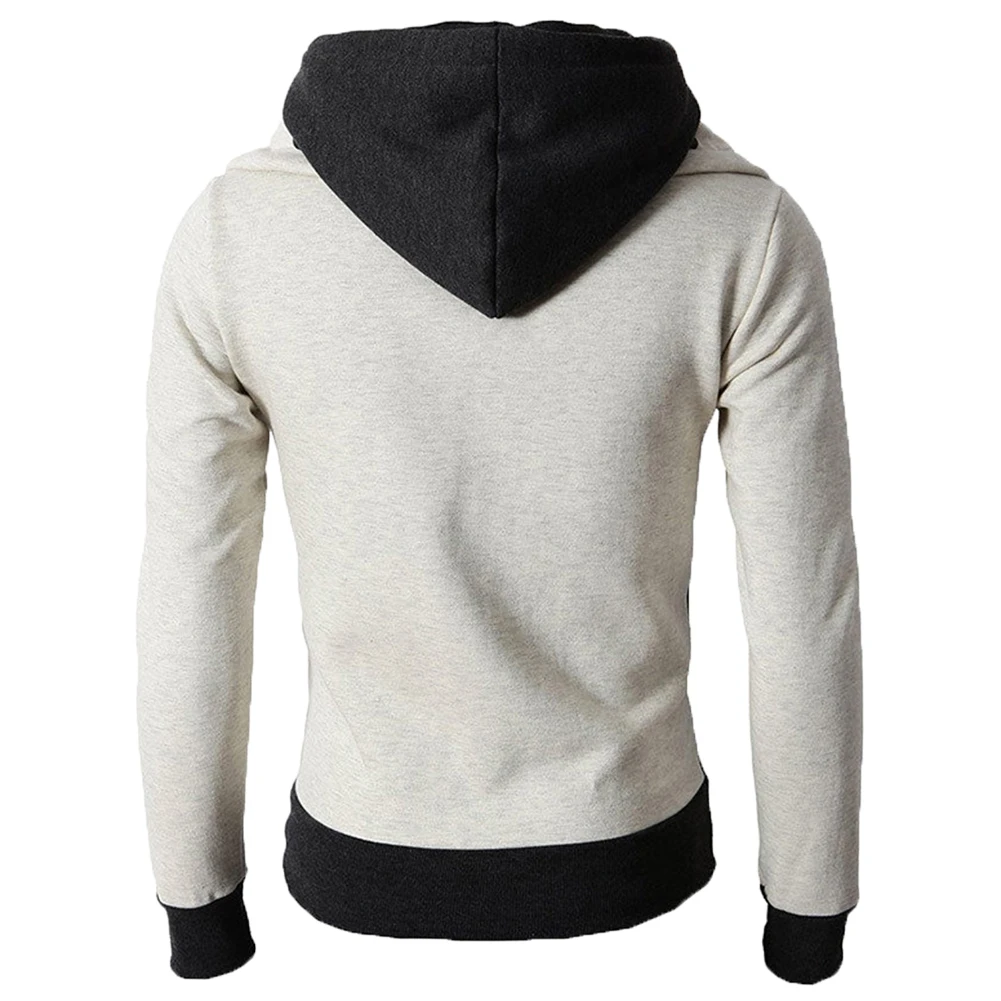 Winter Jackets Men Plus Size Coats Fake 2 Pieces Color Block Hooded Coat Long Sleeve Zip mens Jacket | Мужская одежда